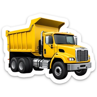 Dump Truck - Freightliner 114SD (Model Year: 2022) (Iconic colour: Yellow with black and silver) sticker