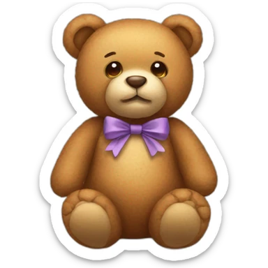 Teddy with bow sticker