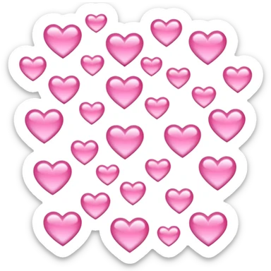 Many pink sailor moon hearts  sticker