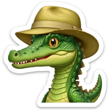 explorer crocodile sticker
