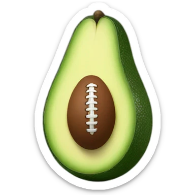 avocado with a England football stone sticker