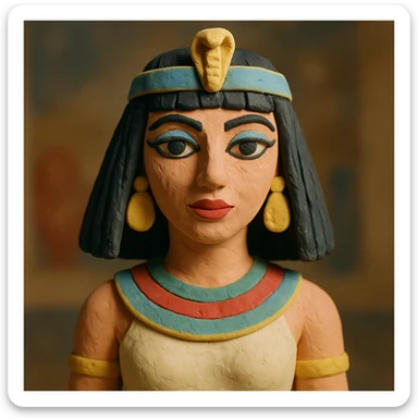 Cleopatra, front view sticker