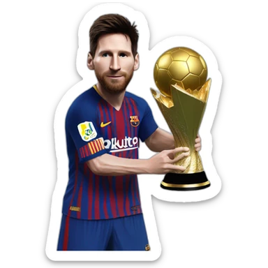 messi con la copa libertadores sticker
