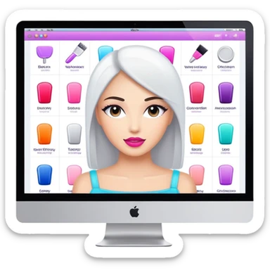 inventory software for beauty salon on iMac screen sticker