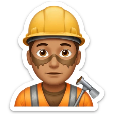 hardworking man sticker