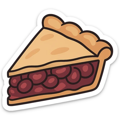 flat toon style slice of pie sticker