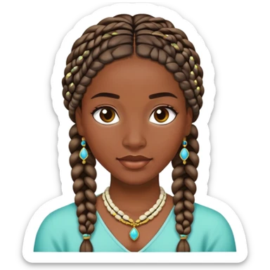 Jasmine braids sticker