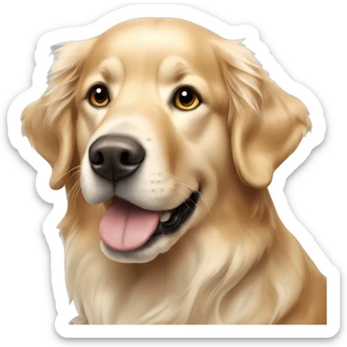 merle golden retriever sticker