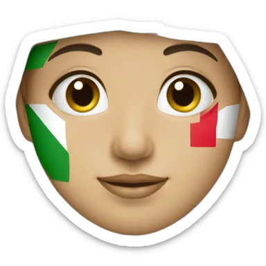 A mix between palestin and Israel flag sticker