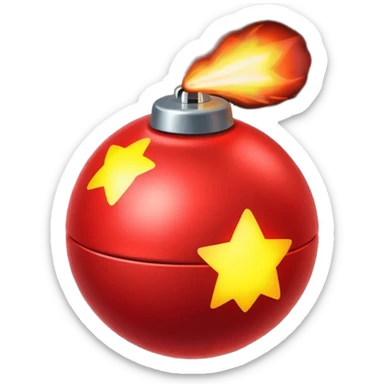 red bomb sticker