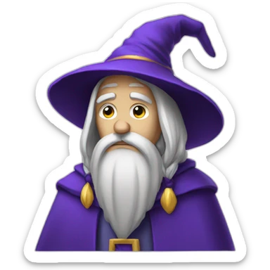 Sad wizard sticker
