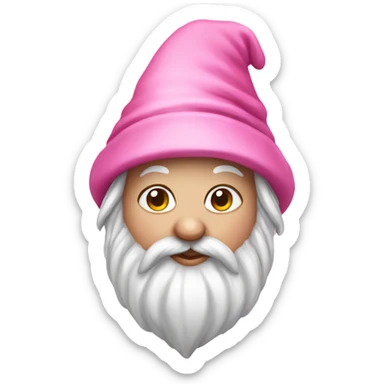 A very girly gnome wearing a lot of pink sticker