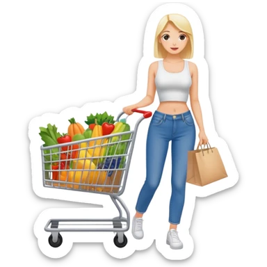 bill shopping y2k style sticker