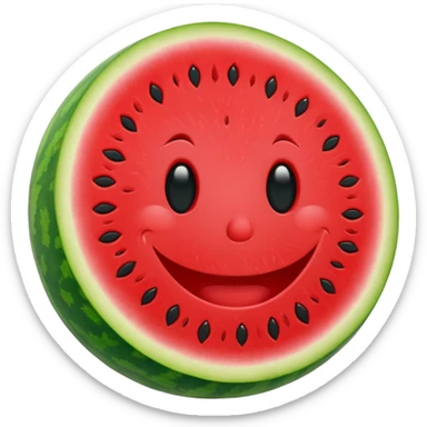 watermelon smile sticker