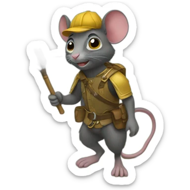 Ratin gruñon sticker