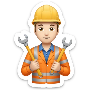 Un ingeniero cuerpo completo hasta los pies  sticker