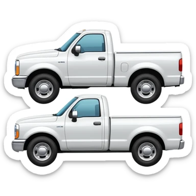 WHITE PICKUPTRUCK SIDE VIEW ELLISDON ON SIDE OF TRUCK sticker