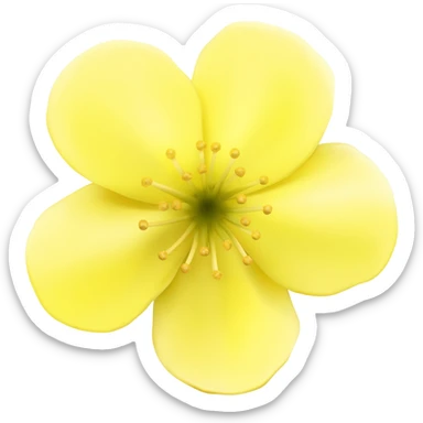 A yellow Blooming Pear Flower sticker