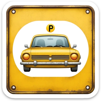 Sign for parking in mustard color. 😊

 sticker