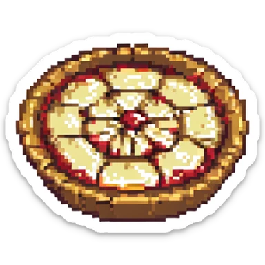 slice of cherry pie, pixel art style, simple, no text sticker
