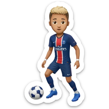 Nry dribbling a ball With a psg Shirt on in 2018 sticker