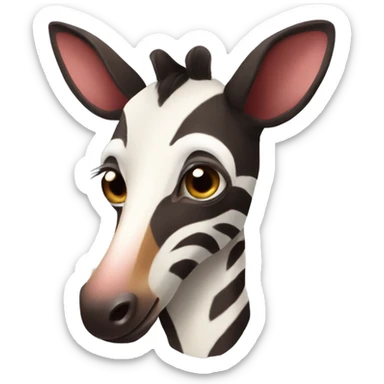 Cute okapi sticker