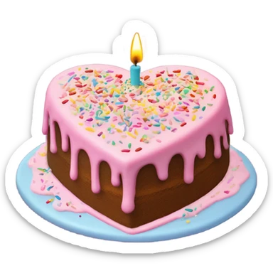 Birthday heart sticker