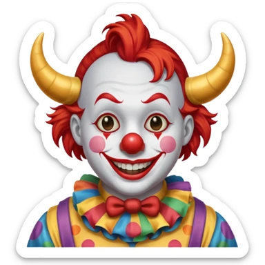  Clown with horn with big horn  sticker