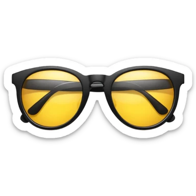 3d style sunglasses blak sticker