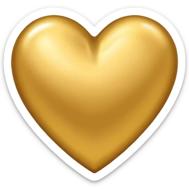 coração dourado sticker