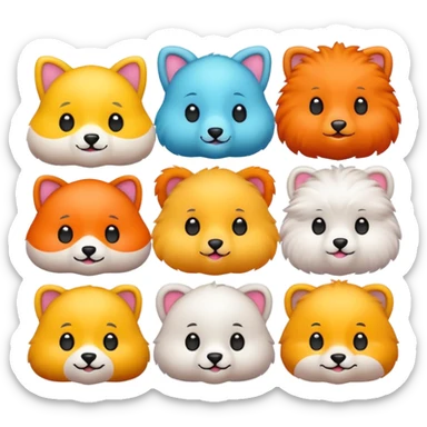 Cute animals sticker