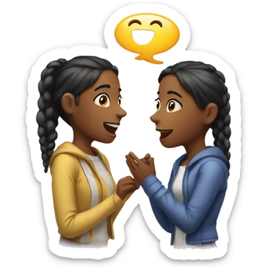 two girls gossiping  sticker