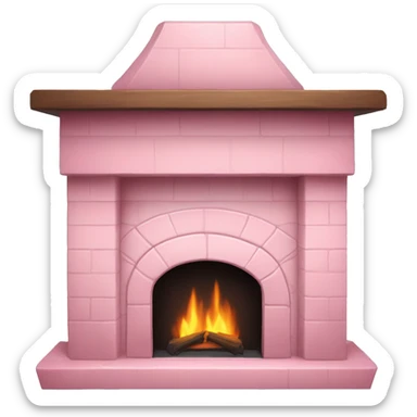 Winter Pink FirePlace sticker