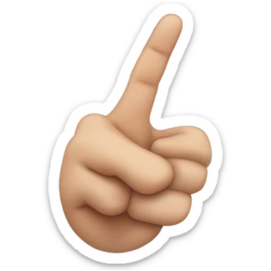 Hand Emoji but with only 3 fingers in the air, thumb and pinky down sticker