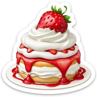 Strawberry shortcake kiss sticker