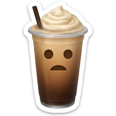 simple iced coffee no cream sticker