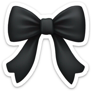Black bow sticker