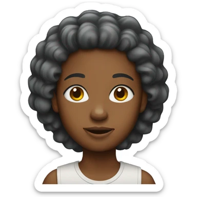 red-haired african american sticker