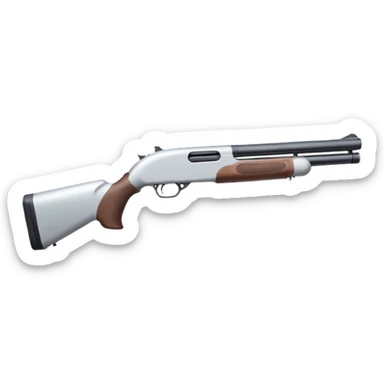 white SPAS12 shotgun sticker