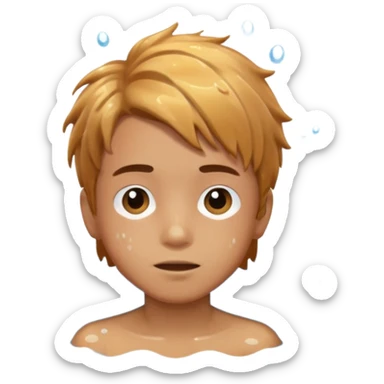 Underwater boy sticker