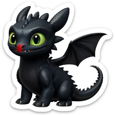 Toothless fro. How tk train your dragon sticker
