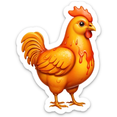 Lava chicken  sticker