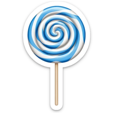 a swirled lollipop with lines to show swimming sticker