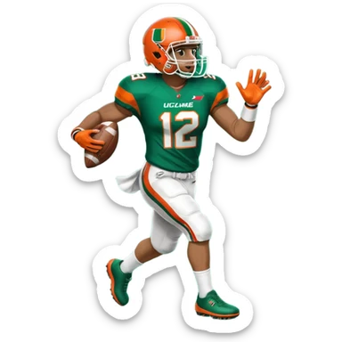 Miami hurricanes football sticker