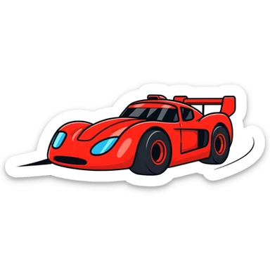red race car sticker