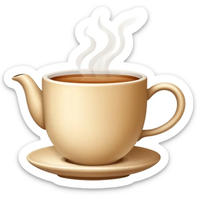 steaming cup of tea sticker
