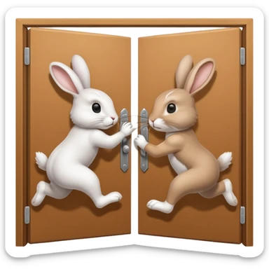 I want the alliance leader to kick me out of the alliance and close the door, so that they both look like rabbits. sticker