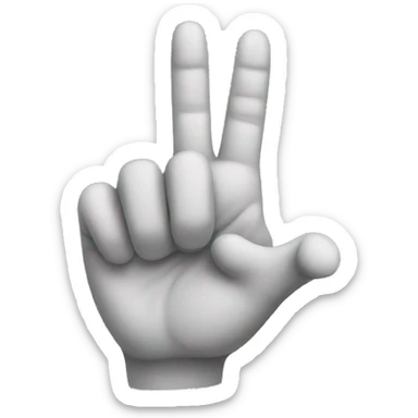 hand with two fingers up sticker