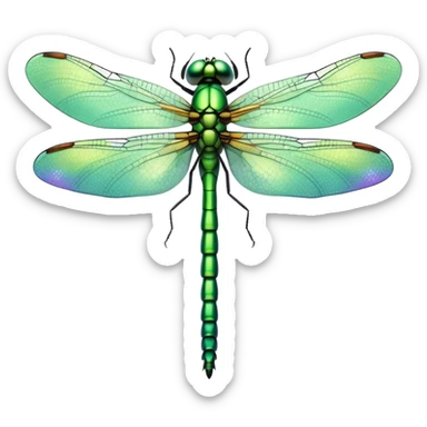 Bright Green dragonfly simple  sticker