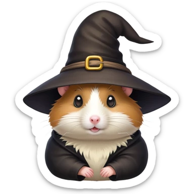 Hamster witch sticker